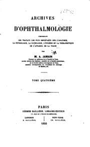 Tapa de Archives d'ophthalmologie