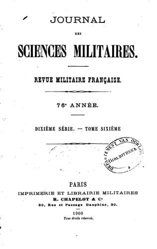 Tapa de Journal des sciences militaires