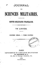 Tapa de Journal des sciences militaires