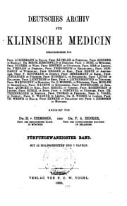 Tapa de Deutsches Archiv für klinische Medizin