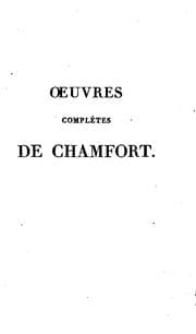 Tapa de Oeuvres completes de Chamfort