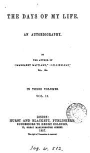 Tapa de The days of my life, an autobiography, by the author of 'Margaret Maitland'