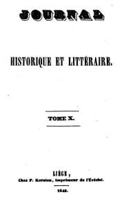 Tapa de Journal historique et littéraire