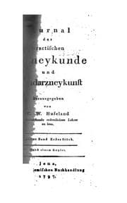 Tapa de Hufeland's Journal der practischen Heilkunde