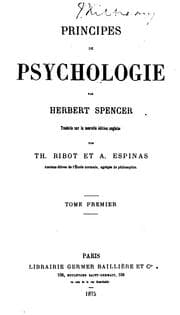 Tapa de Principes de psychologie, tr. sur la nouv. éd. angl. par T. Ribot et A. Espinas