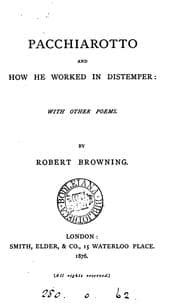 Tapa de Pacchiarotto and how He Worked in Distemper: With Other Poems