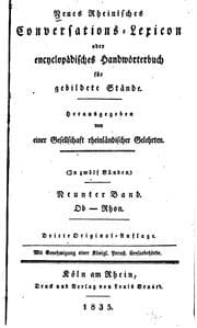 Tapa de Neues rheinisches conversations-lexicon: Oder encyclopädisches Handwörterbuch für gebildete Stände