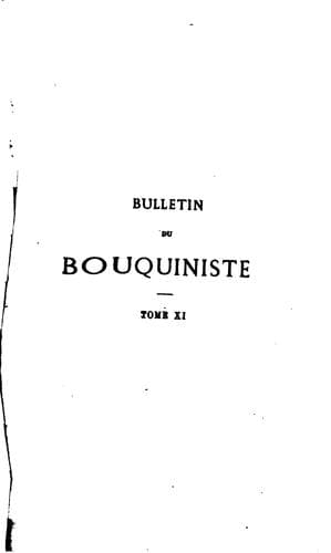 Tapa de Bulletin du bouquiniste