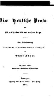 Tapa de Die deutsche Prosa von Mosheim bis auf unsere Tage: Eine Mustersammlung