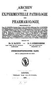 Tapa de Archiv fuer experimentelle pathologie und pharmakologie