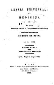Tapa de Annali universali di medicina