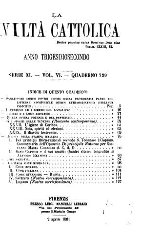 Tapa de La Civiltà cattolica
