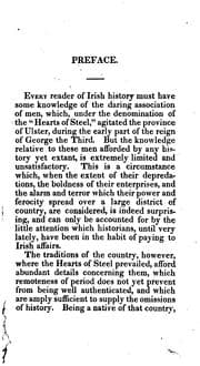 Tapa de The Hearts of Steel: An Irish Historical Tale of the Last Century