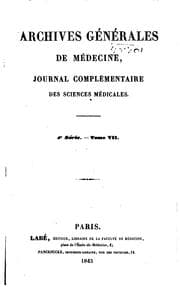 Tapa de Archives générales de médecine