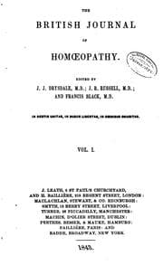 Tapa de The British Journal of Homoeopathy