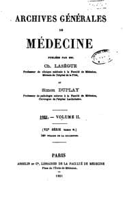 Tapa de Archives générales de médecine
