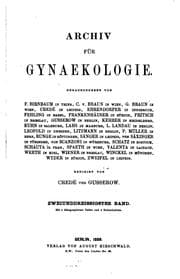 Tapa de Archiv fuer gynaekologie