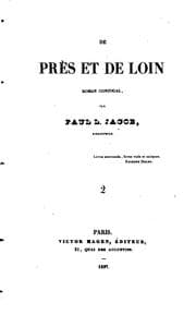 Tapa de De près et de loin: roman conjugal