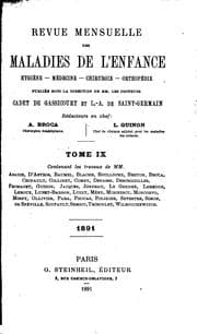 Tapa de Revue mensuelle des maladies de l'enfance