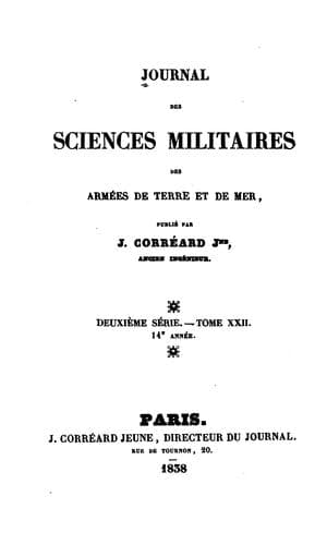 Tapa de Journal des sciences militaires