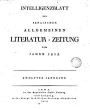 Tapa de Jenaische allgemeine Literatur-Zeitung. Jahrg. 1-[38. With] Intelligenzblatt ...