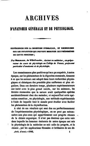 Tapa de Archives générales de médecine