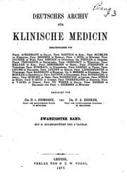 Tapa de Deutsches Archiv für klinische Medizin
