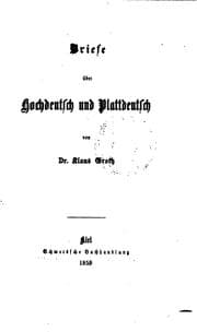 Tapa de Briefe über Hochdeutsch und Plattdeutsch