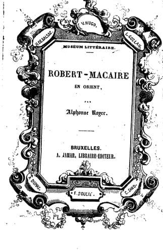 Tapa de Robert Macaire en Orient