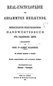 Tapa de Real-Encyclopädie der gesammten Heilkunde v. 3, 1885
