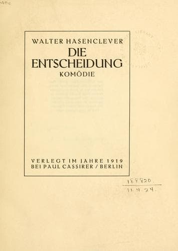 Tapa de Die Entscheidung
