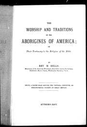 Tapa de The worship and traditions of the aborigines of America, or, Their testimony to the religion of the Bible