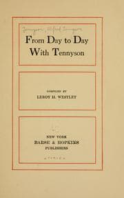 Tapa de From day to day with Tennyson
