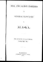 Tapa de Seal and salmon fisheries and general resources of Alaska