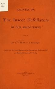 Tapa de Remarks on the insect defoliators of our shade trees