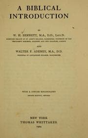 Tapa de A Biblical introduction