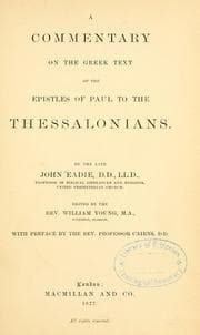 Tapa de A commentary on the Greek text of the Epistles of Paul to the Thessalonians