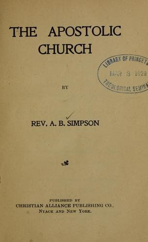 Tapa de The Apostolic Church