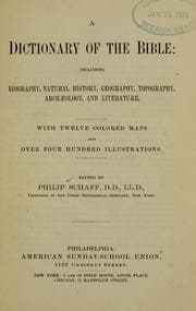 Tapa de A dictionary of the Bible ..