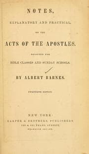 Tapa de Notes, explanatory and practical, on Acts of the Apostles