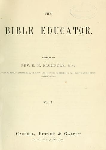 Tapa de The Bible educator