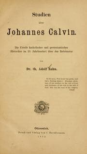 Tapa de Studien über Johannes Calvin