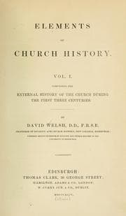 Tapa de Elements of church history