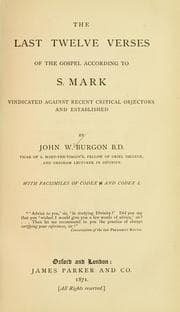 Tapa de The last twelve verses of the gospel according to S. Mark