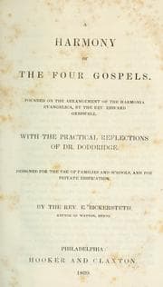 Tapa de A harmony of the four Gospels