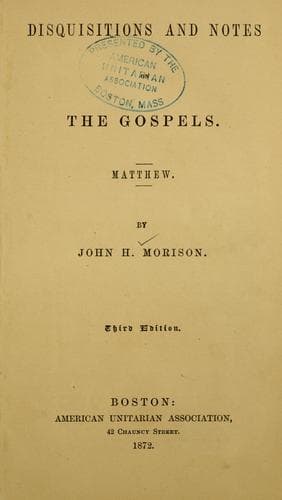 Tapa de Disquisitions and notes on the Gospels
