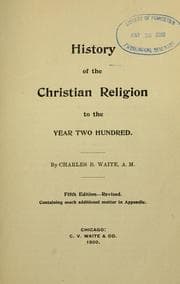 Tapa de History of the Christian religion to the year two hundred