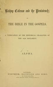 Tapa de Bishop Colenso and the Pentateuch, or, The Bible in the Gospels