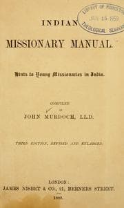 Tapa de Indian missionary manual