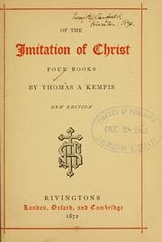 Tapa de Of the imitation of Christ